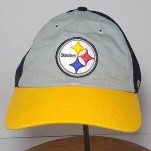 '47Brand NFL Mens Pittsburg Steelers Gray Black and Yellow Cap One Size Fits All